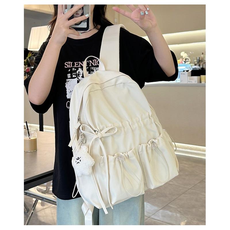Large Capacity Schoolbag Female Junior High School Students Cute Bow High School Backpack Female Students High Value College Backpack