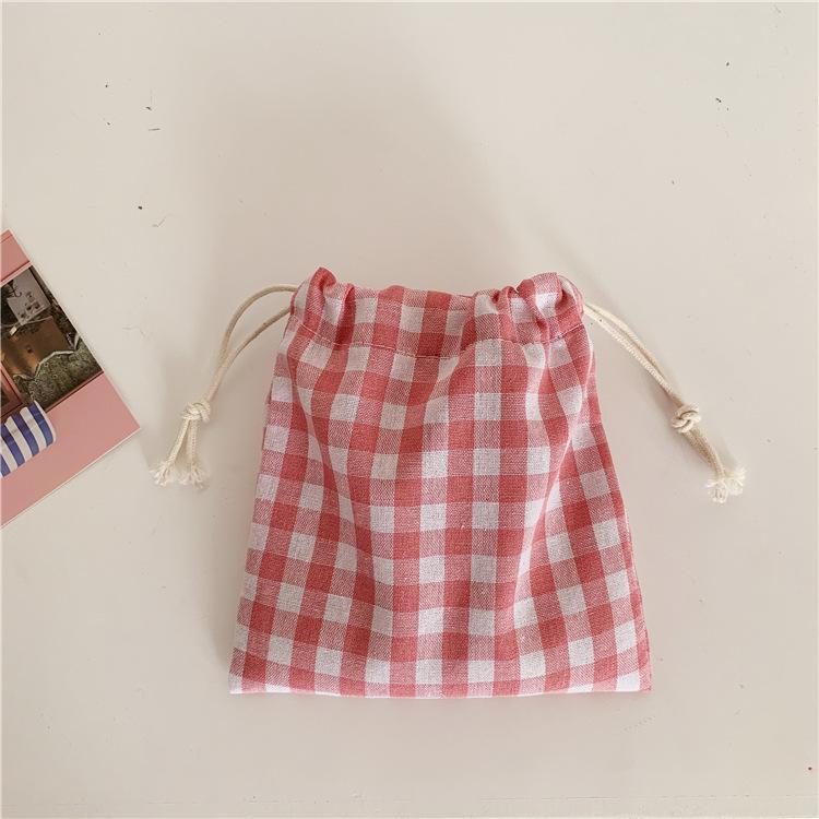 Storage Drawstring Pocket Bag Cotton And Linen Storage Bag Small  Durable Cute