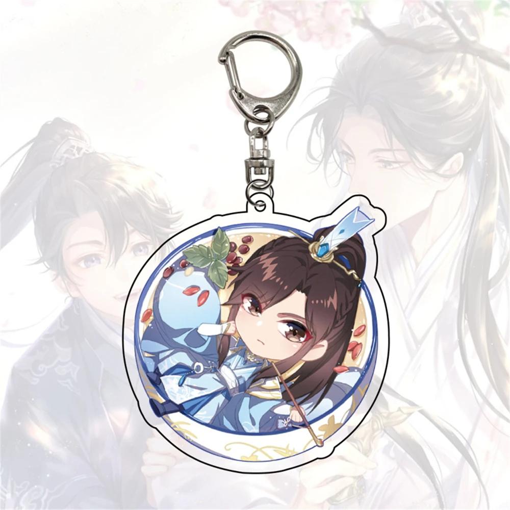 6cm Cute Anime Scum Villain Self Saving System Acrylic Keychain Shen Qingqiu Luo Binghe Cosplay Bag Pendant Decoration Toys Gitf