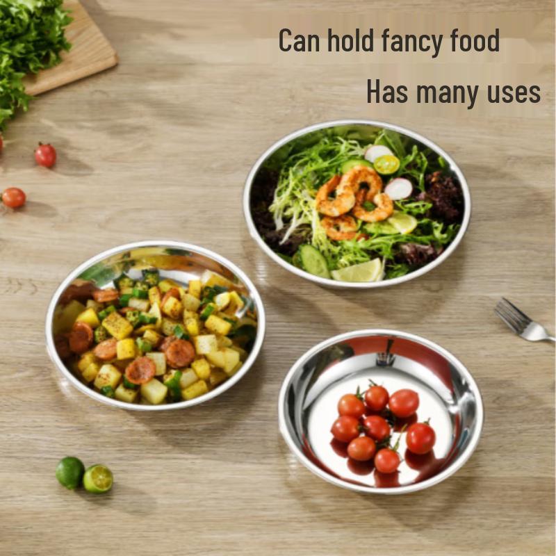 AMPEREX 304 Stainless Steel Round Dinner Plate