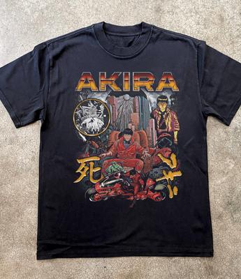 Akira 1988 T-Shirt Vintage Anime Manga Graphic Tee Neo Tokyo S-5XL