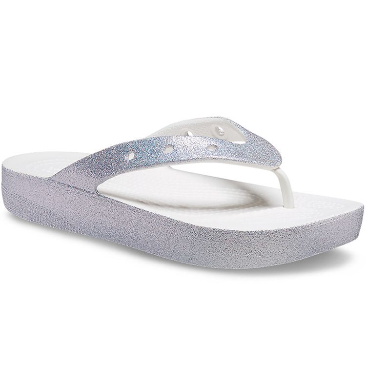 Crocs Klassieke Cloud Shine Anti-Schuur Flip-Flops Dames Schoenen Wit 207830-100
