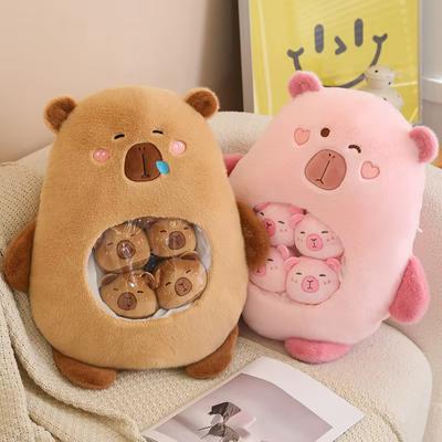 Capybara Snack Plush Toy Cute Plush Stuffed Capybara Snack Pillow Gift for Friends Birthday Gift Christmas Gift