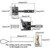 Lock Gate Gravity Latch Automatic Latch for Metal Wooden Fence Stainless Steel Spring Loaded Adjustable Latch Extension Fastener 1pcs