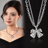 Modern Style Ins Butterfly Bow Necklace With Adjustable Length Ideal For Women Trendy