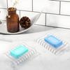 Soap Holder for Shower, Plastic Clear Bar Dish Shower Self Draining Bath Soap Tray Saver Bar Holder for Bathroom Kitchen, Easy to Clean Keeps Soaps