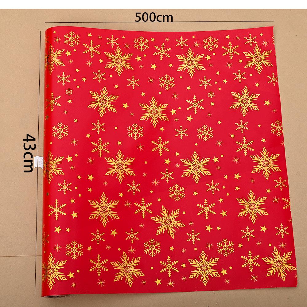 

Новая 5-метровая рождественская упаковочная бумага - Черно-золотая с оленями, снежинками, елками