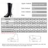 New Winter Footwear Genuine Leather Women's Boots Fashion Chain Wool Warm Boots Women High Heel Riding Boots Shoes Women