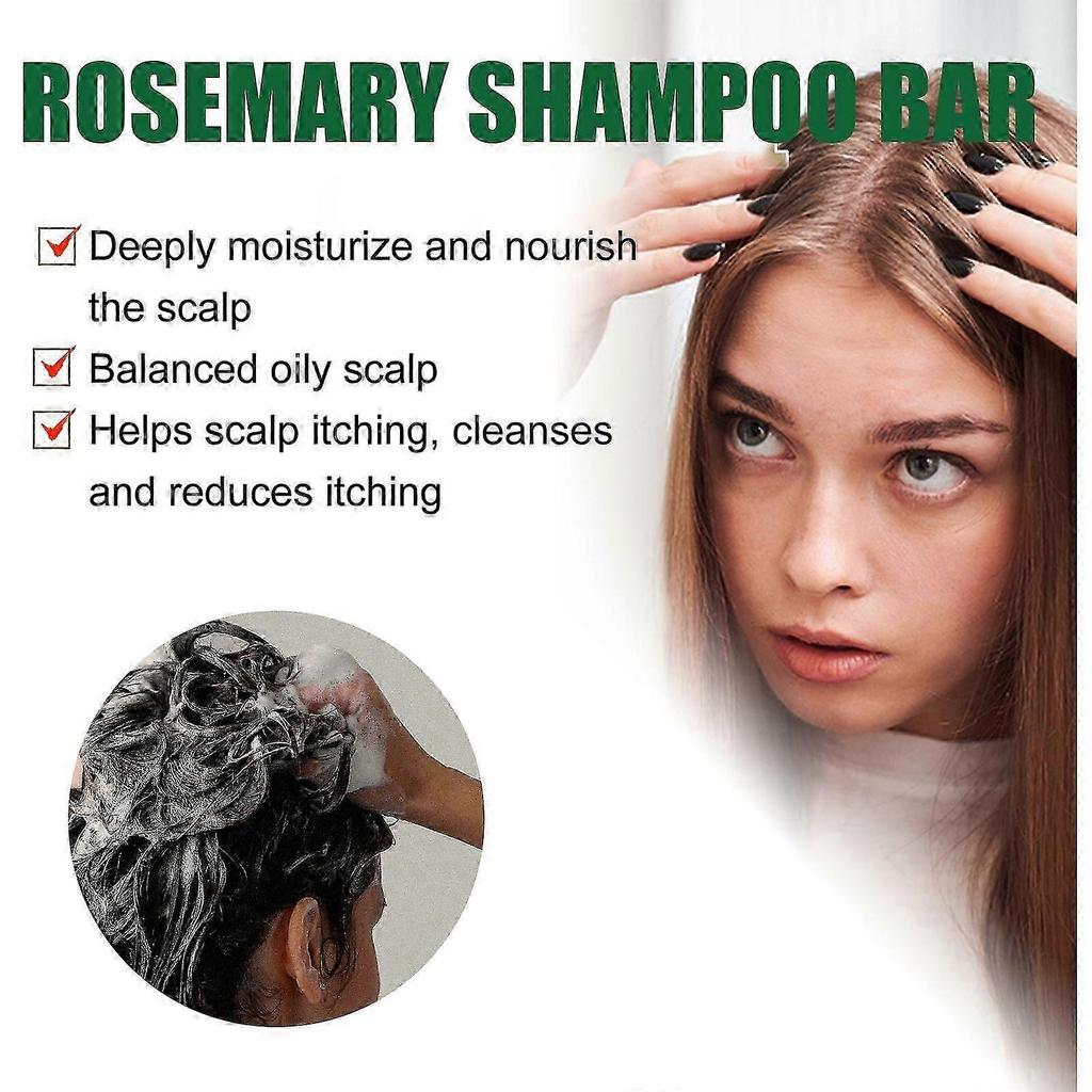 Revitalizing Rosemary Shampoo Bar for Hair Growth & Dandruff Control  Nourishes, Strengthens, Prevents Hair Loss, 100g