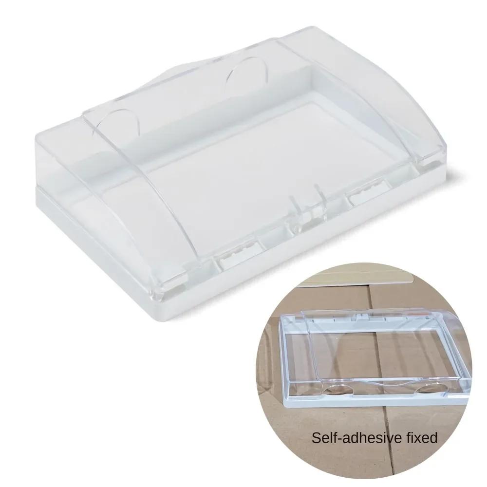 Plastic Switch Protection Box Double Sockets Waterproof Electric Plug Cover Transparent 86 type Socket Splash Box