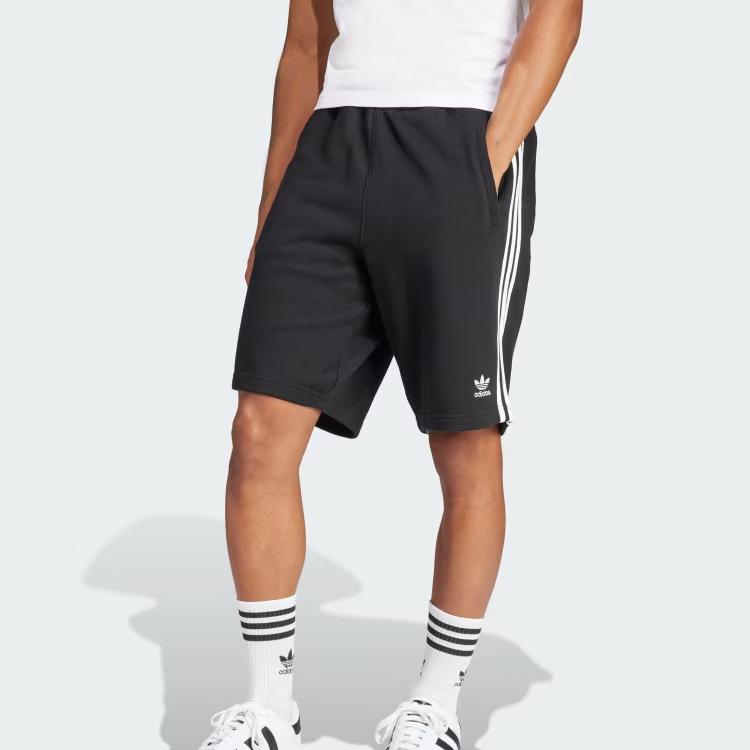 Adidas Originals Adicolor 3-Stripes Mid-Rise Straight Casual Shorts Men Shorts Black IU2337