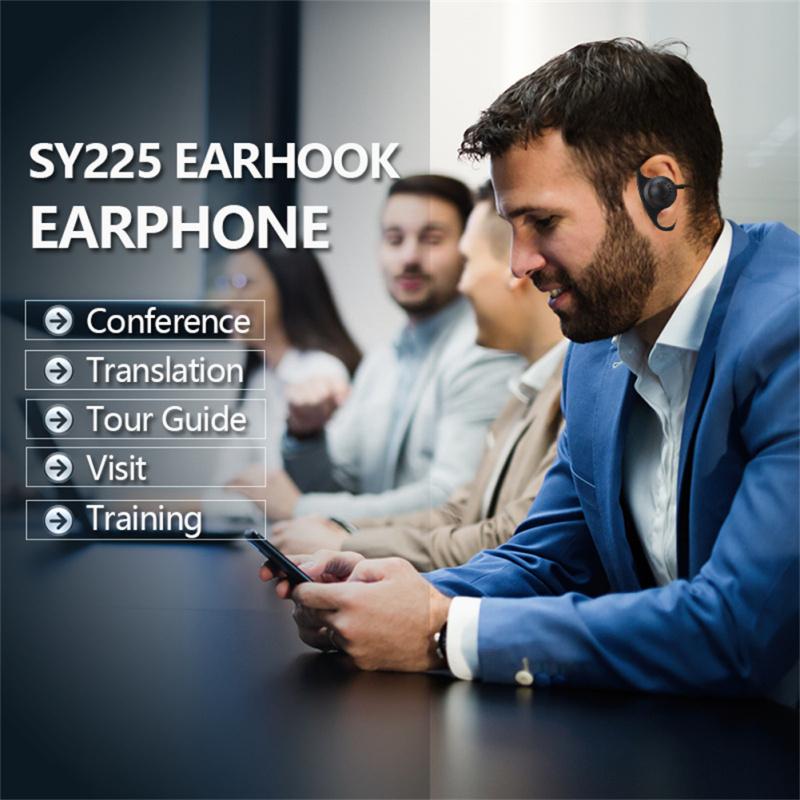 D Şekilli Yumuşak Kulak Kancalı Kulaklık 3.5mm Fiş Çift Kanallı Tek Taraflı Kulaklık Dizüstü Bilgisayar ile Uyumlu