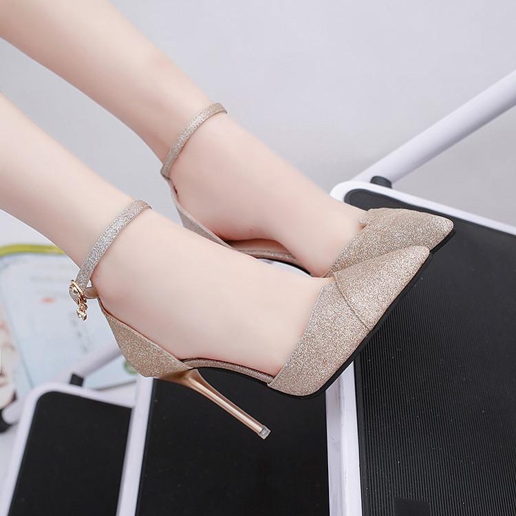 Fashion Womens High Heel Sandals With Buckle Strap For Summer Casual Wear