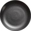 Black Matte Ceramic Flat Dinner Plate Set