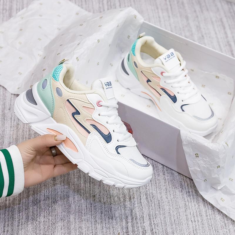 Dad Shoes New Women's Shoes Mesh Breathable Versatile Casual Multicolor Sports Shoes