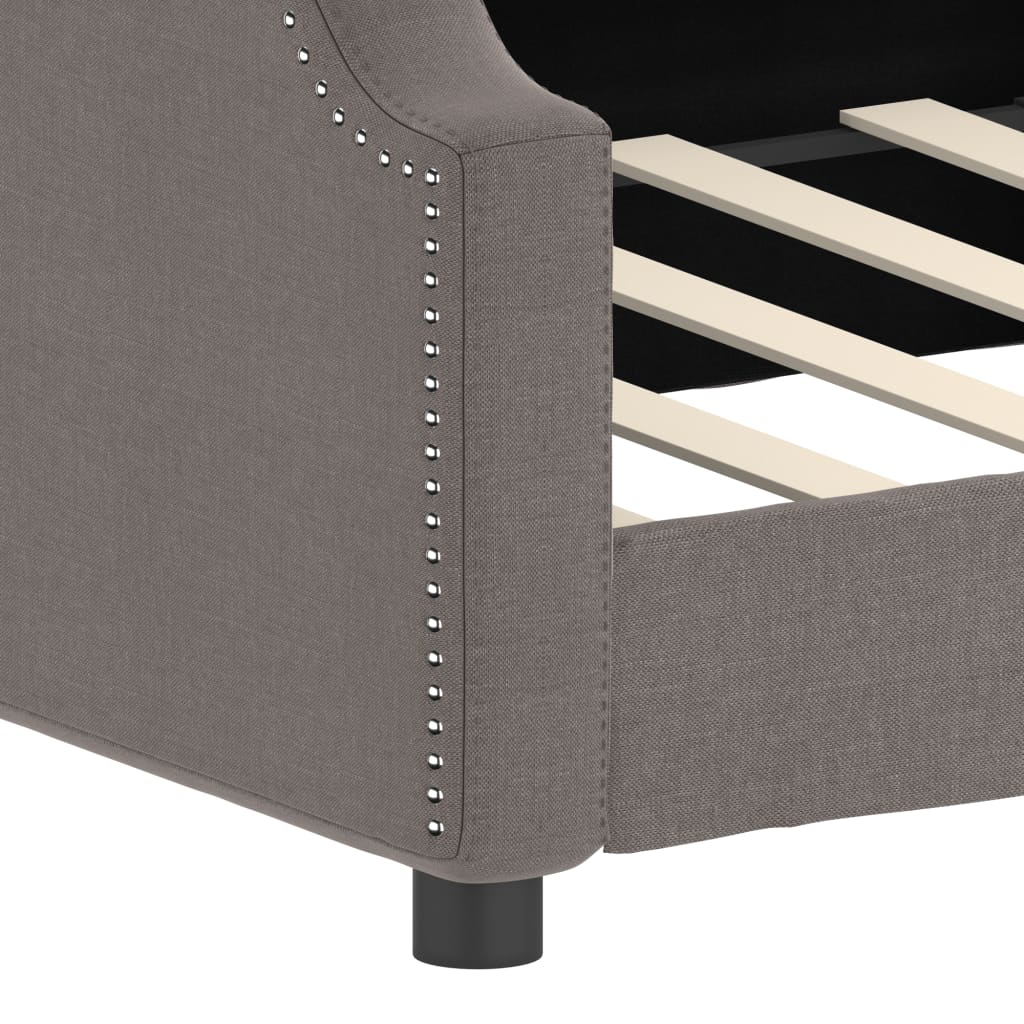 Daybed Taupe 100x200 cm Fabric