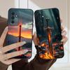 Ein Schwert mit Feuer Für Samsung S20FE S 21 22 23 FE 24 Plus 25 Ultra Galaxy M23 32 34 35 52 53 54 55 5G Silikon Weiche Handyhülle