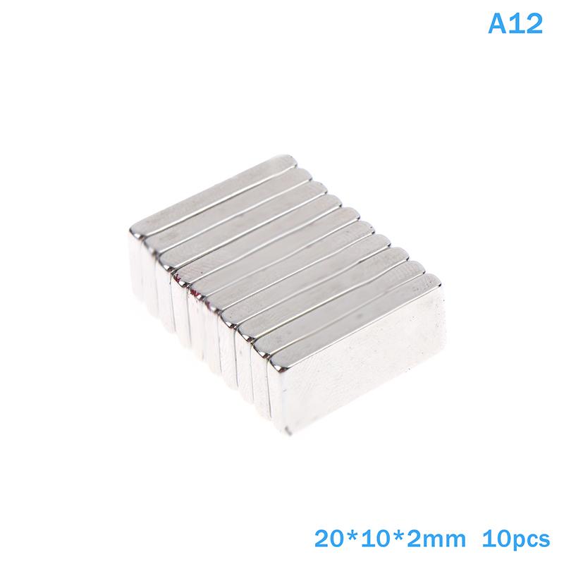 10 Stück Magnete in verschiedenen Größen Starker Neodym-Magnet N35 Ndfeb Permanentmagnetische Imanes Block Leistungsstarke Magnete Kühlschrank