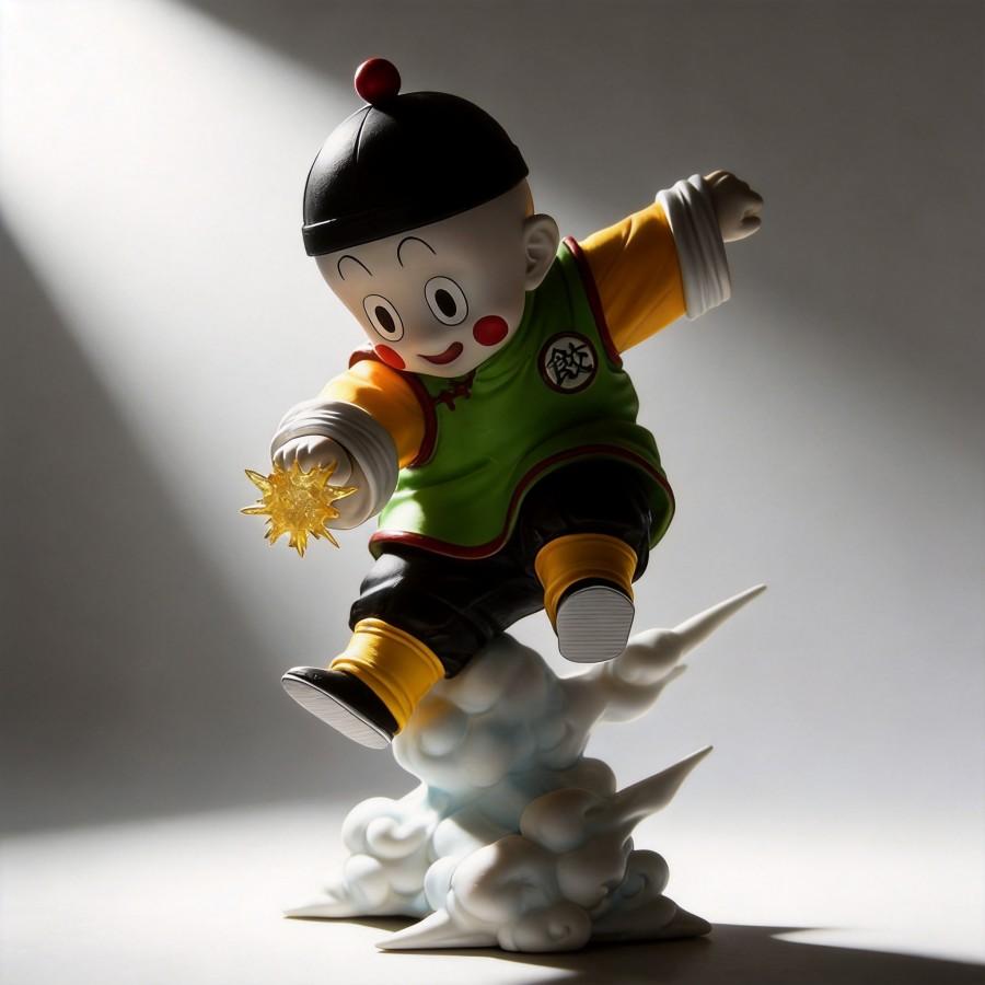Dragon Ball Z Chiaotzu Figure - 17cm Anime Peripheral Model Desktop Ornament 2D Doll Statue Collection Toy Gift