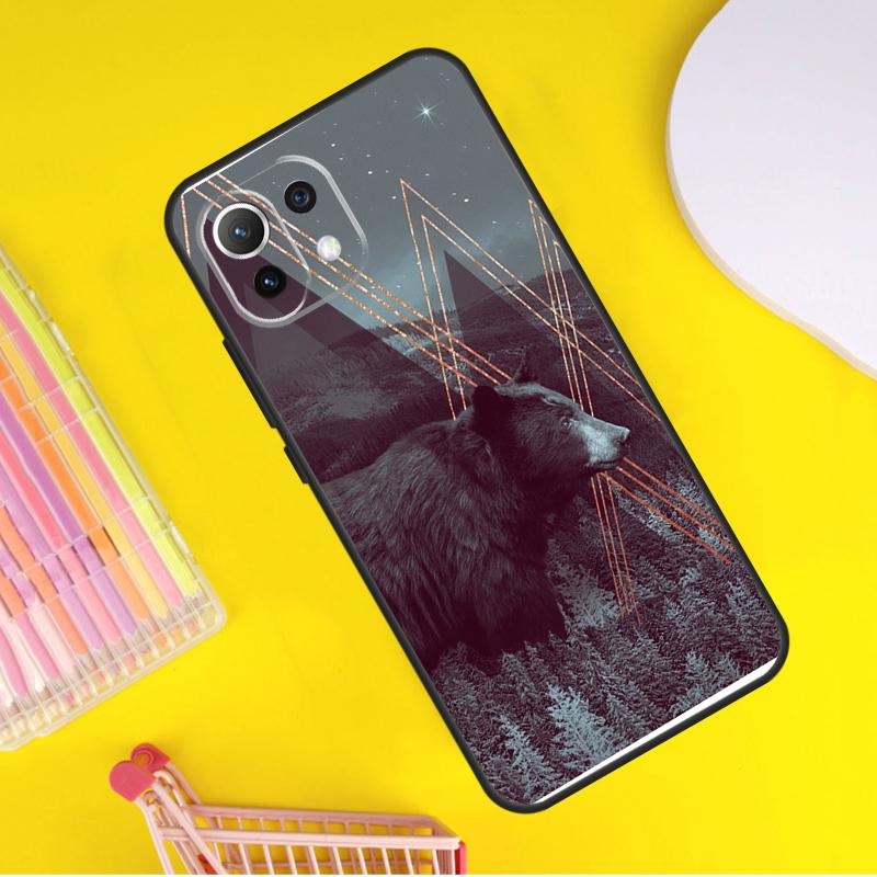 Cute Cartoon Bear Cover For Xiaomi 14 13 Ultra 11T 12T 13T 14T Pro POCO X7 Pro X3 X5 F3 F5 F6 M6 X6 Pro Case