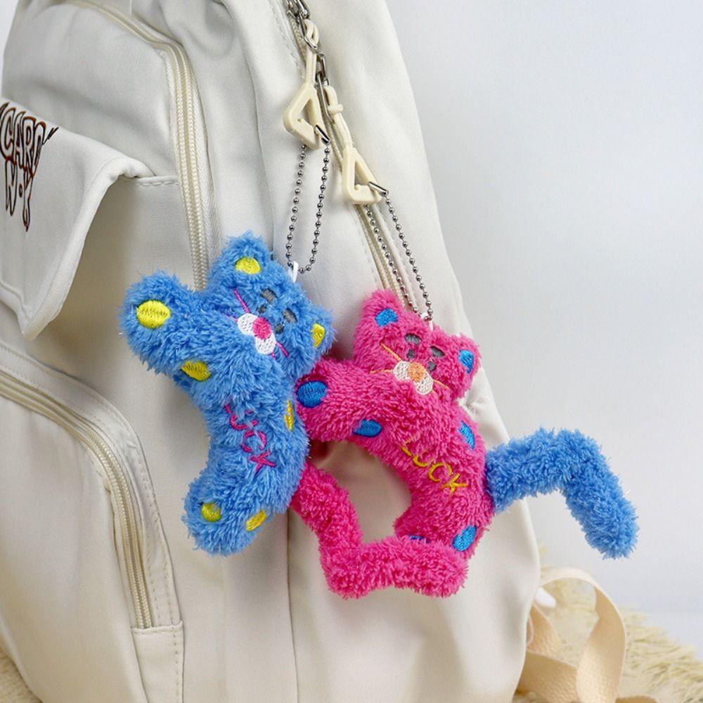 

Anime Cat Plush Key Ring Plush Doll Plush Toy Kawaii Bag Pendant Unisex красный