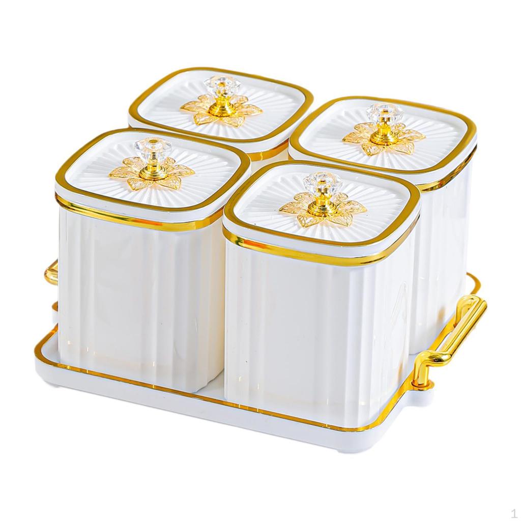 Appetizer Plate for Dried Fruits, Divided Serving Box with Lid Dining Room