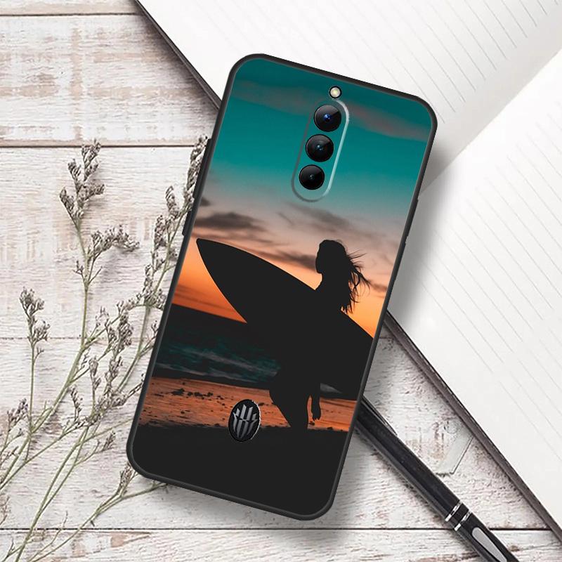 Surfing Art Surf Girl Case For ZTE Nubia Red Magic 8 9 10 8S 9S 10S 11 Pro Plus 6 7 6S 7S Pro 5G 6R 10 Air Funda