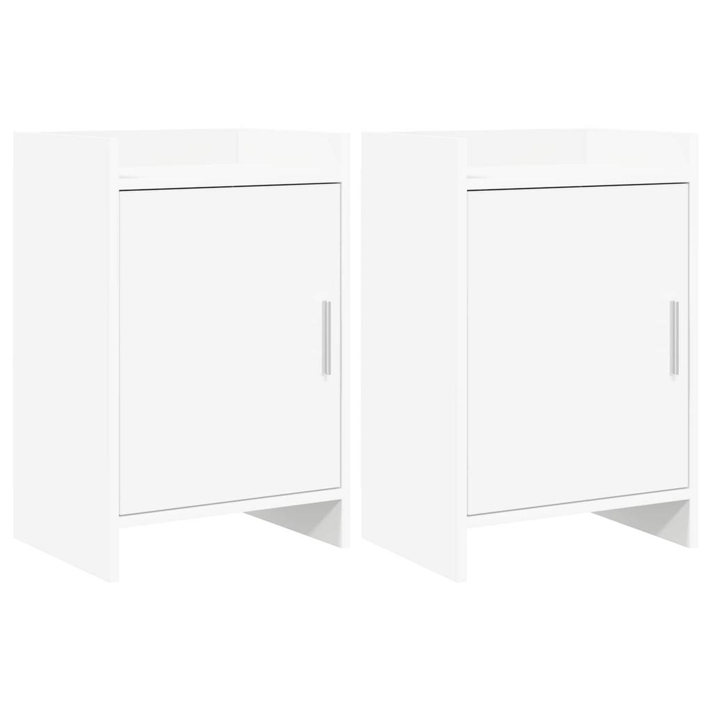 Nightstands 2 pcs White 40 x 30 x 60 cm Engineered Wood