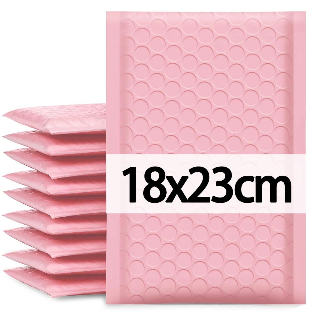 100/10x Pink Bubble Bag Various Size Bubble Mailers Self Seal Padded Envelopes Pink Gift Bags for Small Businesses Home Storage