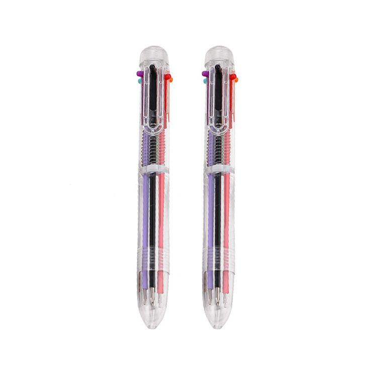 5Pcs Transparent Cartoon Ballpoint Pen Creative Cute Colorful Swivel Supplies School&Office Supplies