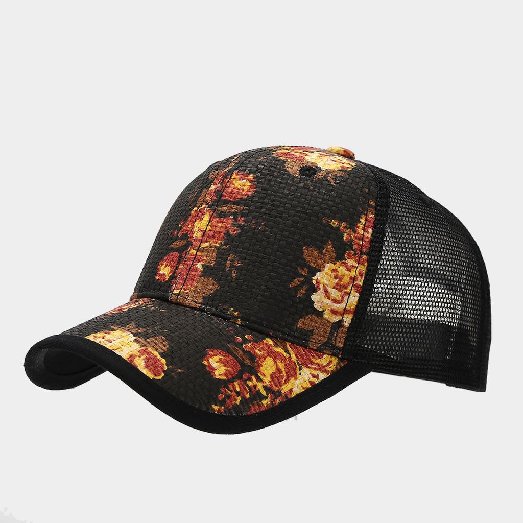Summer Straw Baseball Cap For Men And Women Sun Protection Breathable Sunhat For Fashionable Outdoor Wear