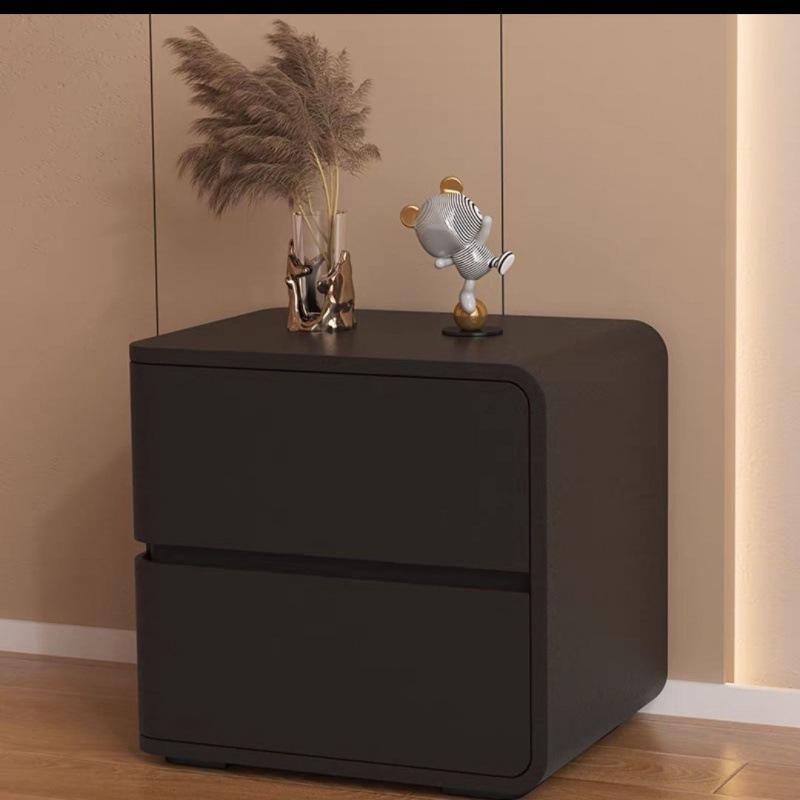 Modern Cream Leather Bedside Table - No Installation Needed