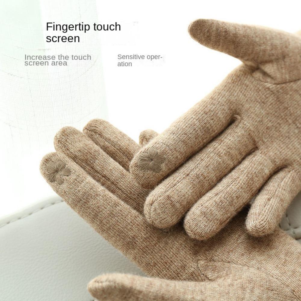 Cycling Gloves Plus Velvet Full Finger Gloves  Gloves Winter Gloves Female Gloves