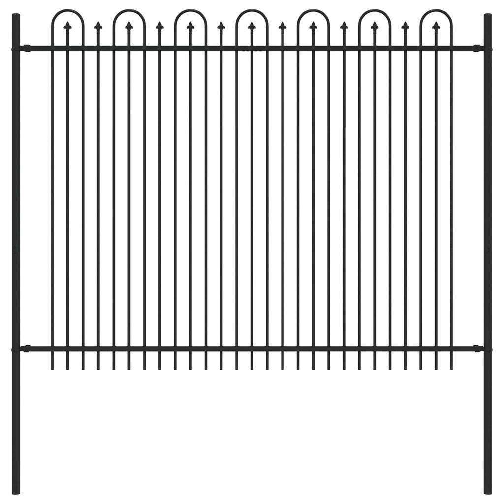 DRONTEN Spike Arch Fence Black