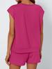 2026 Spring/Summer Women's Round Neck Loose Short Sleeve Two-Piece Set