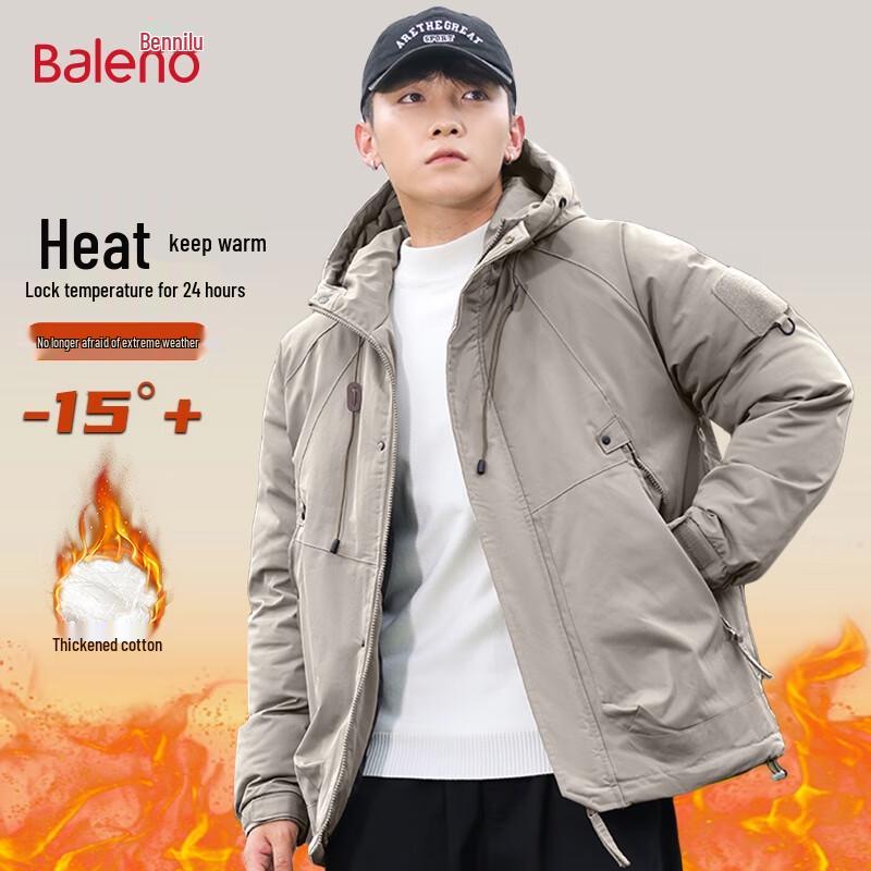 Baleno Men's Hooded Workwear Padded Jacket