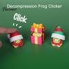 Stress Relief Frog Clicker 3D Printed Christmas Clicker, Santa Hat Finger for Gift Box Relief, Push Button Fidget Toy, Xmas Party Favors Toy