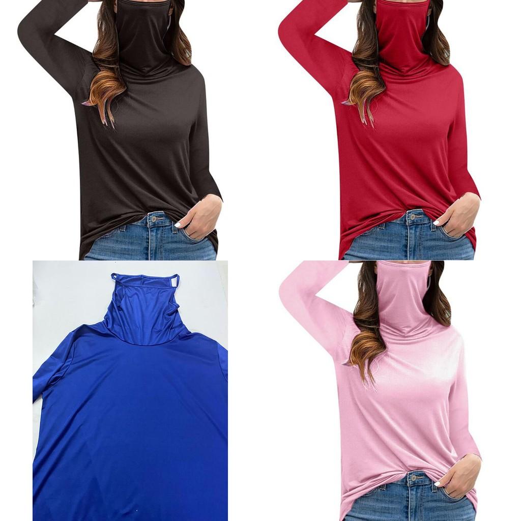 Women's Stylish Turtleneck Long Sleeve Dust-proof Blouse T-shirt For Everyday Comfort