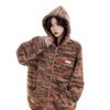 Women's Autumn/Winter Striped Hooded Sweater Coat - Loose Casual Knit Cardigan