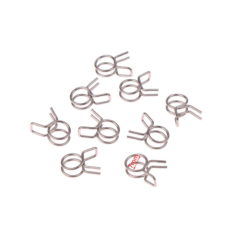 10 Stück 5 mm - 14 mm Schlauchschellen Edelstahl Rohrschlauch Federklemmen Kraftstoffleitung Schlauchschellen Dichtrohrklemmen für Boote Motorräder