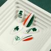 24 Pezzi/Set Unghie Veloci Trifoglio Cuore Cappello Cartone Animato Unghie Finte Adesivo Indossabili Impermeabile Manicure Unghie Finite