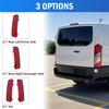 Red Rear Bumper Reflector, Compatible with Ford Transit 150/250/350/350 HD 2015-2020, Transit Connect 2014-2022, Brake Light Lamp Red Lens Rear