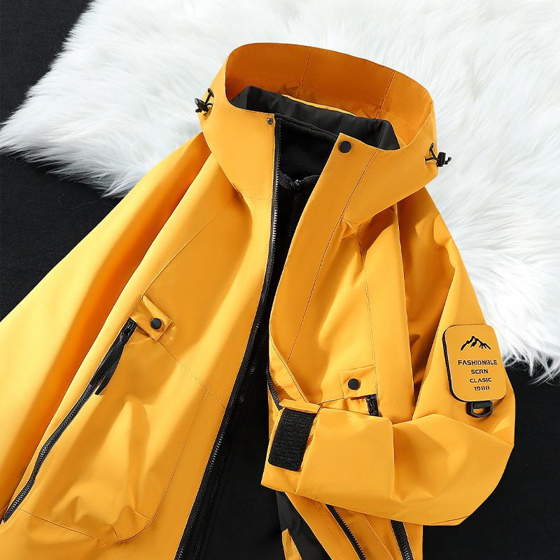 Big Brand Women's Blue 3-in-1 Jacket - Spring/Autumn 2026, Windproof & Waterproof Mountaineering Outerwear