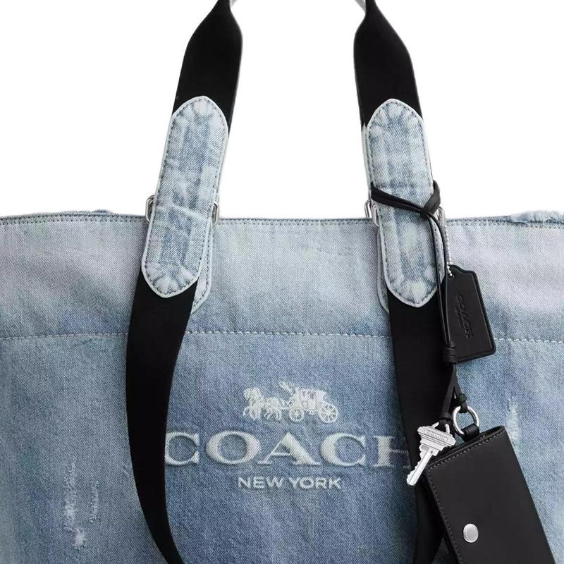 Coach Tour 29 Removable Card Case Shopping Denim Tote Bag Small Women tote bags Indigo CDY49-SVNIM