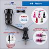 HEIGHTEN 42mm Reel Handle with 22mm Compatible with Shimano and Daiwa Spinning Reels Mountain Stream Wave Series Knob, [Light Game, Fishing] (Black)