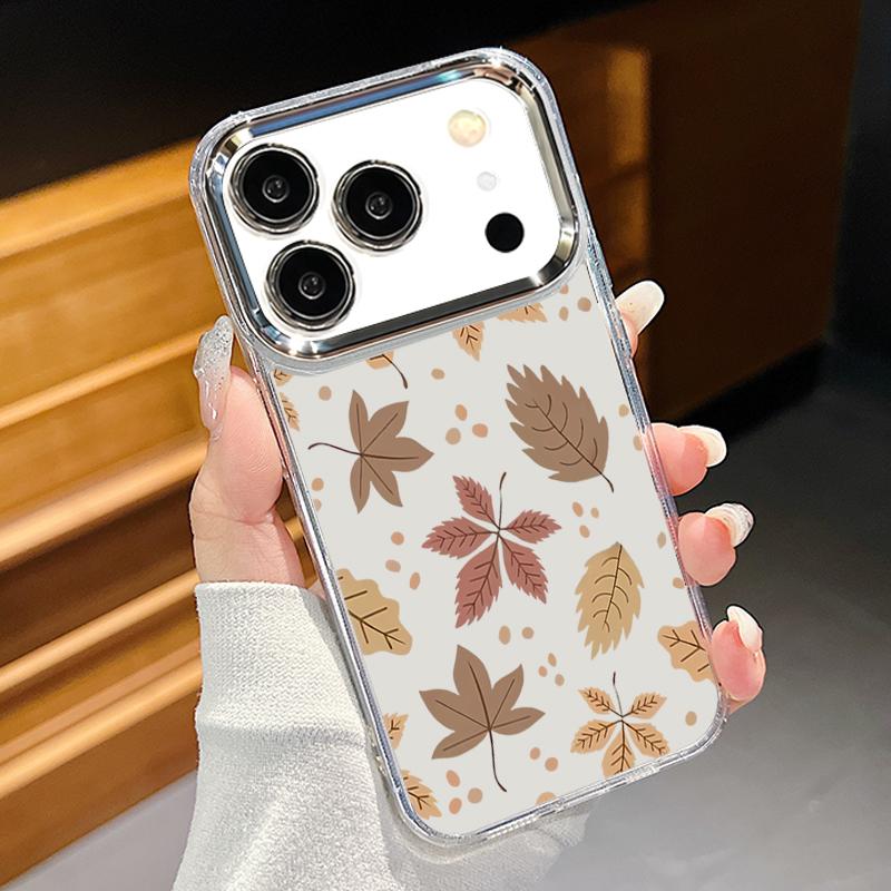 Black Rose Floral Pattern Case For iPhone 17 Pro Max Plating Lens Frame Clear Soft Cover For iPhone 16 15 14 13 Pro Max 11 16E 17E