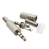 Metall Audio Stecker Verbinder 3,5mm Drahtklemmen Verbinder Adapter