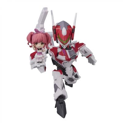 TINY SESSION Macross Delta VF-31C Siegfried (Mirage Farina Genus Machine) with Makina Nakajima Approx. 100mm PVC & ABS Painted Movable Figure