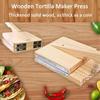Wooden Tortilla Press: Upgraded Wooden Quesadilla Maker with Stainless Steel Inner Panels,Tortilla Maker ,8×6 Inch