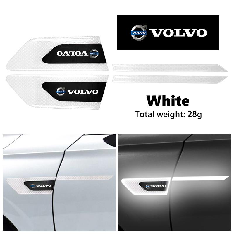 For Volvo Car Reflective Stickers Auto Anti Collision Warning Decoration V40 V60 C30 C70 S60 S80 S90 XC40 XC60 XC70 XC90 T6